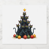 Katze Liebhaber Niedlicher und sonniger Urlaub Bau Schaumweinetikett (Einzelnes Label)