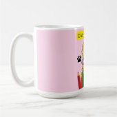 Katze liebt Bücher Kaffeetasse (Links)