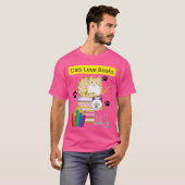 Katze liebt Bücher T-Shirt (Vorne ganz)