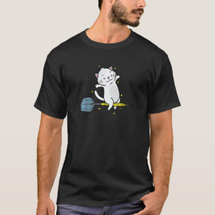 Katze liebt Darts Sport Hobby Haustier T-Shirt