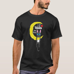 Katze liebt dich bis zum Mond und zurück T-Shirt