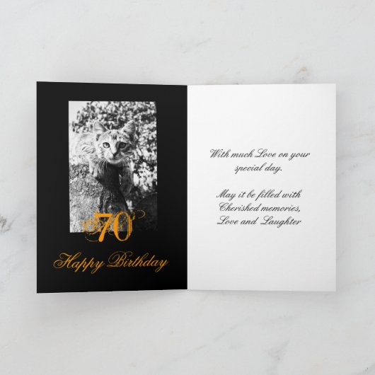 Katze liebt Geburtstagskarte, freche Kätzchen Karte (Innenseite)