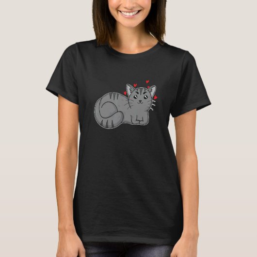 Katze liebt Herrin T-Shirt (Vorderseite)