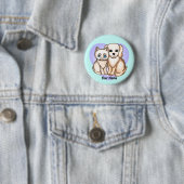 Katze liebt Hund TBA Button (Beispiel)