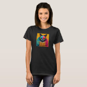 Katze liest ein Buch Design T-Shirt (Vorne ganz)