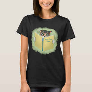 Katze liest ein Buch in Shirt