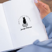 Katze liest es, Liebe, gibt es zurück, buchen Gummistempel