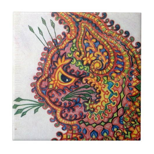 Katze, Louis Wain Fliese (Vorderseite)