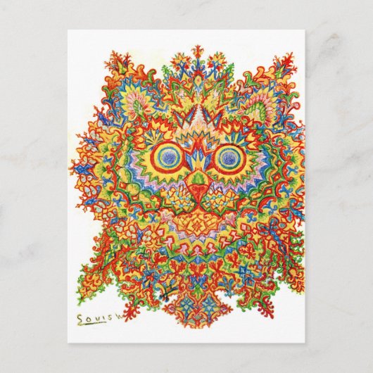 Katze, Louis Wain Postkarte (Vorderseite)