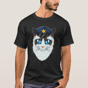 Katze Lover I Polizeibeamter I Polizeifanatiker Ra T-Shirt