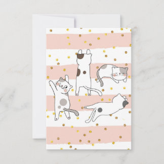 Katze Lover Katzen RSVP Karte