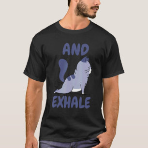 Katze Lustige Katzen-Yoga-Ausatmung T-Shirt