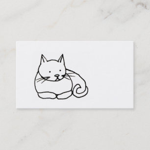 Katze - lustige Katzenzeichnung Kunstsymbol Logo I Visitenkarte