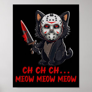 Katze Lustiger Tier Horrorfilm Kätzchen Miauen Der Poster