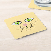 Katze Lustiges Gesicht Cartoon-29034 Untersetzer (angewinkelt)