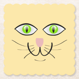 Katze Lustiges Gesicht Cartoon-29034 Untersetzer