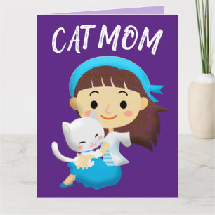 KATZE-MAMA BIRTHTAG ERFOLGREICHE BIG-KARTE KARTE