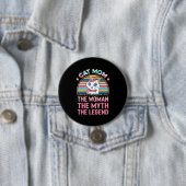 Katze Mama Die Frau die Legende Button (Beispiel)