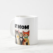 KATZE MAMA FARBIGE KATZEN ART KAFFEETASSE (Vorderseite Links)
