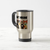 KATZE MAMA FARBIGE KATZEN ART REISEBECHER (Vorderseite Links)