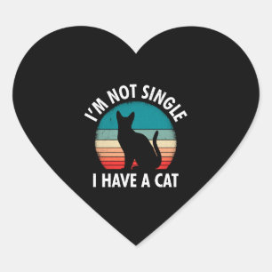 Katze Mama Ich bin kein Single Frauen Herz-Aufkleber