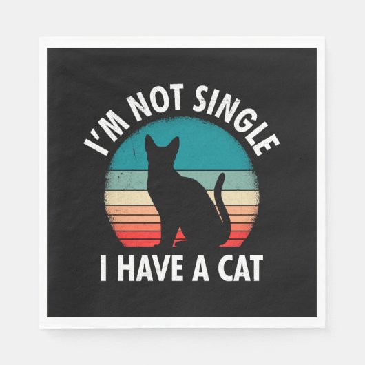 Katze Mama Ich bin kein Single Frauen Serviette (Vorderseite)