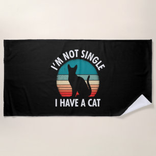 Katze Mama Ich bin kein Single Frauen Strandtuch