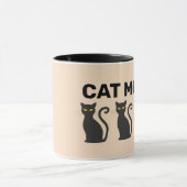 KATZE-MAMA KAFFEE-MUGS, SCHWARZE KATZEN TASSE (Zentrum)