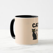 KATZE-MAMA KAFFEE-MUGS, SCHWARZE KATZEN TASSE (Vorderseite Links)