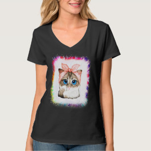 Katze Mama Liebe R Papa Junge Mädchen Tie Dye Ble T-Shirt