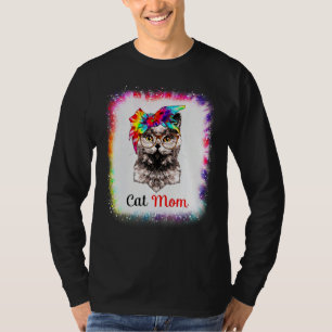 Katze Mama Liebe R Papa Junge Mädchen Tie Dye Ble T-Shirt