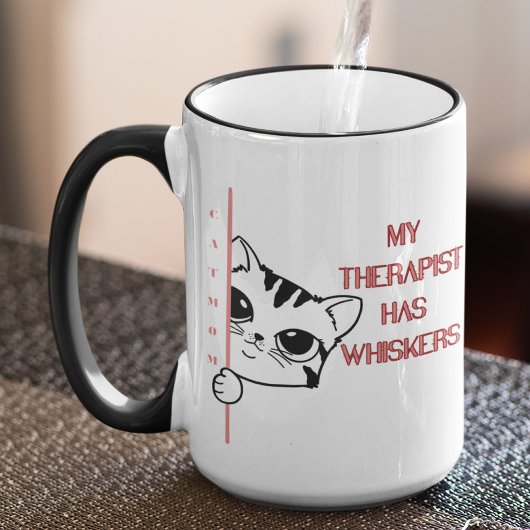Katze Mama Mein Therapeut hat Whiskers Tasse