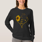 Katze Mama mit Sonnenblumen Niedliche Katzen Liebh T-Shirt (Vorderseite)