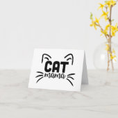 Katze Mama mit Whiskers BLANK Karte (Gelbe Blume)