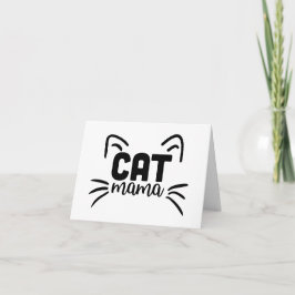 Katze Mama mit Whiskers BLANK Karte