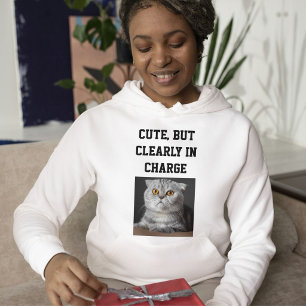 Katze Mama Modern Benutzerdefinierter Text Haustie Hoodie