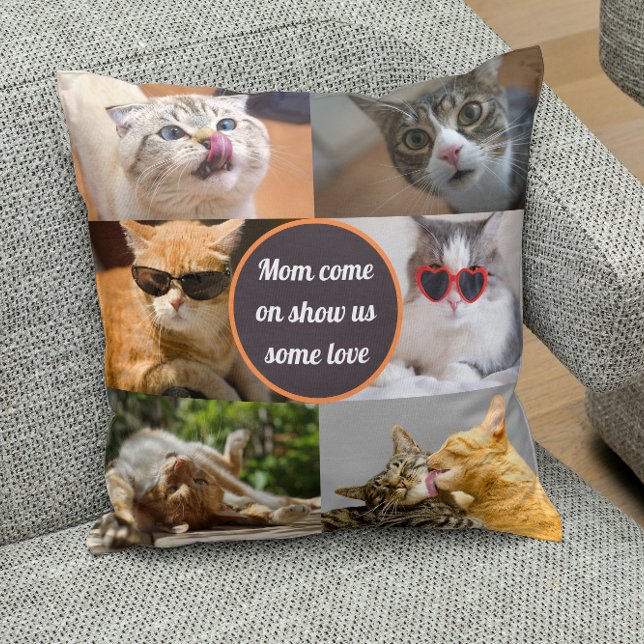 Katze Mama Niedlich Moderne Personalisierte Heimfo Kissen (Von Creator hochgeladen)