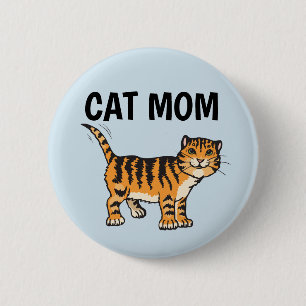 KATZE MAMA ORANGE TABBY-SCHALTFLÄCHEN BUTTON