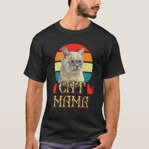 Katze Mama Retro Vintage T-Shirt