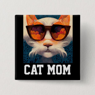 KATZE-MAMA-SCHALTFLÄCHEN FÜR CHRISTMAS BUTTON