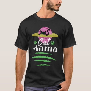 Katze Mama Vintage Style Voll Neptune Nacht Katzen T-Shirt