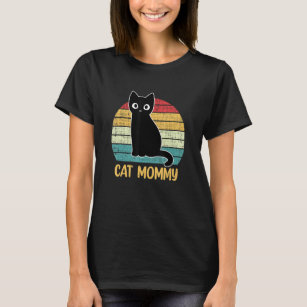 Katze Mami Niedliche Katzen für Frauen Mama Retro  T-Shirt