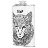 Katze Mandala Flachmann (Links)
