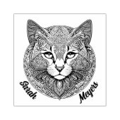 Katze Mandala Gummistempel (Prägung)