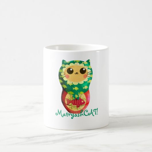 Katze Matryoshka Puppe Kaffeetasse (Mittel)