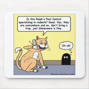 Katze & Maus Geschirr Lustige Cartoon Geschenke &  Mousepad