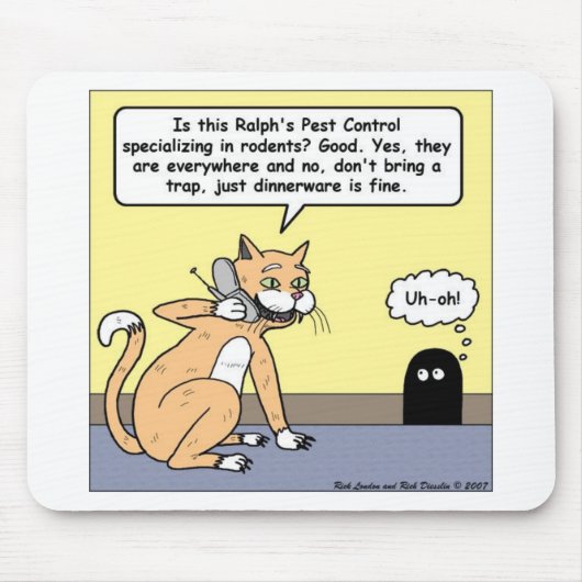 Katze & Maus Geschirr Lustige Cartoon Geschenke & Mousepad (Vorne)