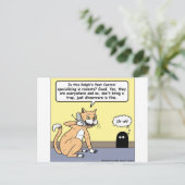Katze & Maus Geschirr Lustige Cartoon Geschenke & Postkarte (Stehend Vorderseite)