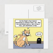 Katze & Maus Geschirr Lustige Cartoon Geschenke & Postkarte (Vorne/Hinten)