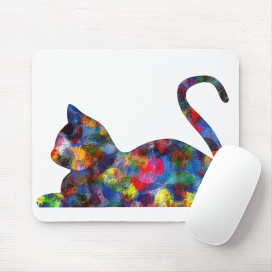 Katze mehrfarbiges Mousepad (Mit Mouse)